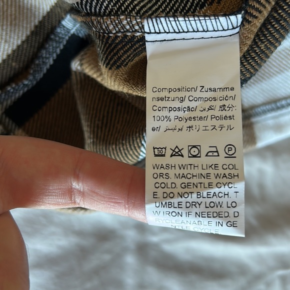 Plaid Double Breast Lightweight Coat Size 2XL - Picture 7 of 7